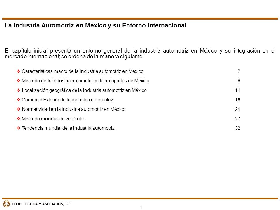 La Industria Automotriz en México y su Entorno Internacional