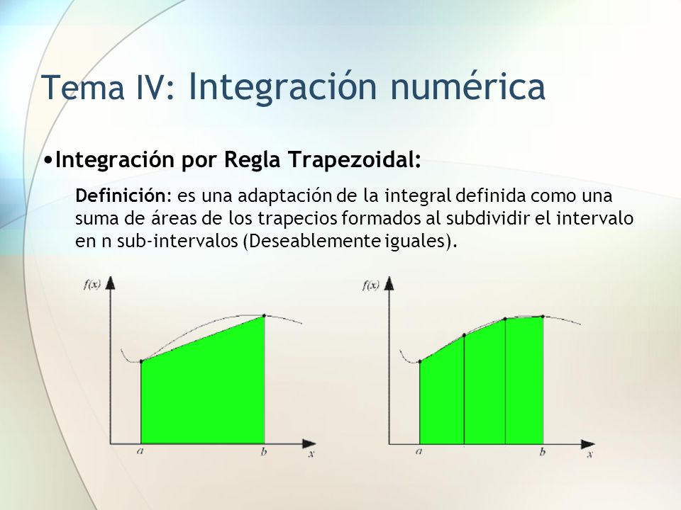 Tema IV: Integración numérica - ppt descargar