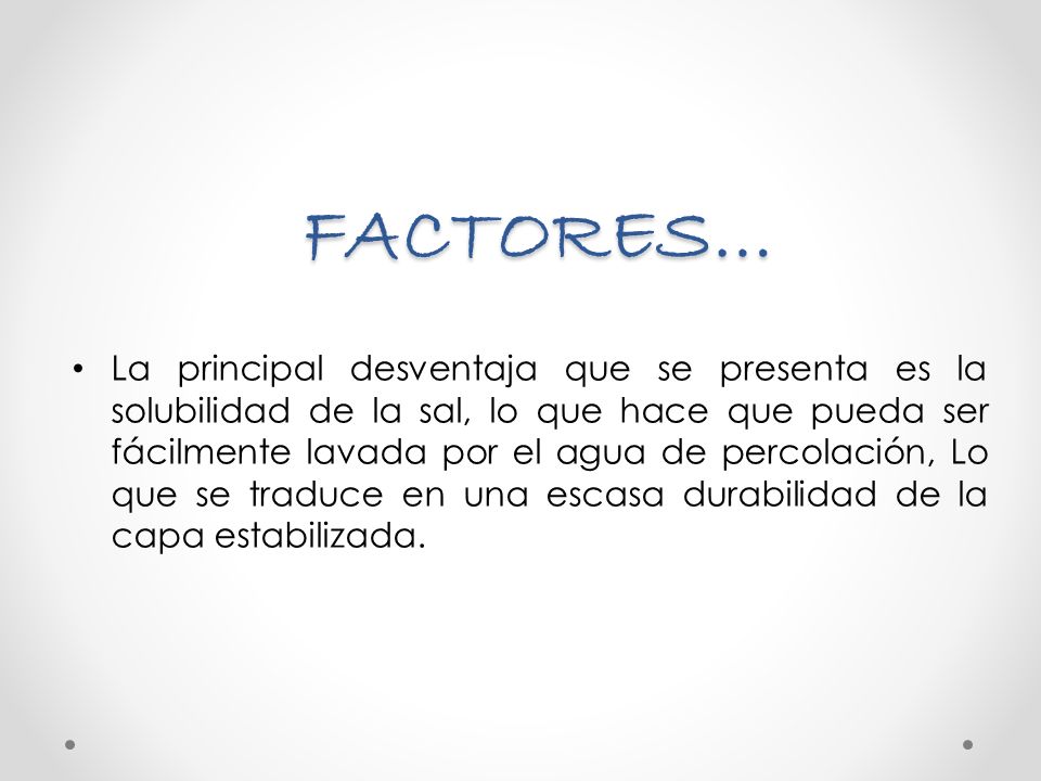 FACTORES…