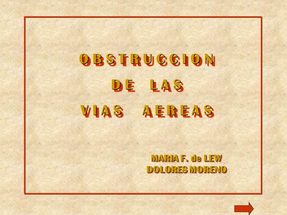O B S T R U C C I O N D E L A S V I A S A E R E A S MARIA F. de LEW