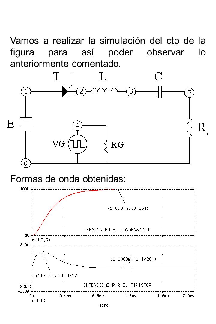 Vamos a realizar la simulación del cto de la figura para así poder observar lo anteriormente comentado.