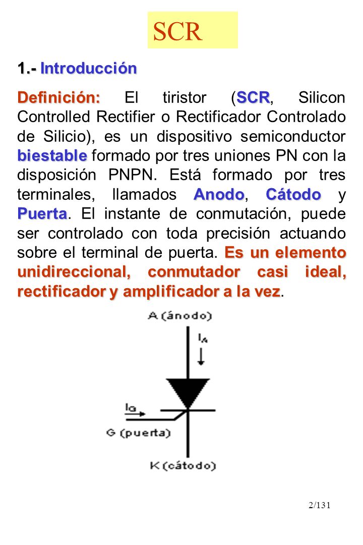SCR 1.- Introducción.