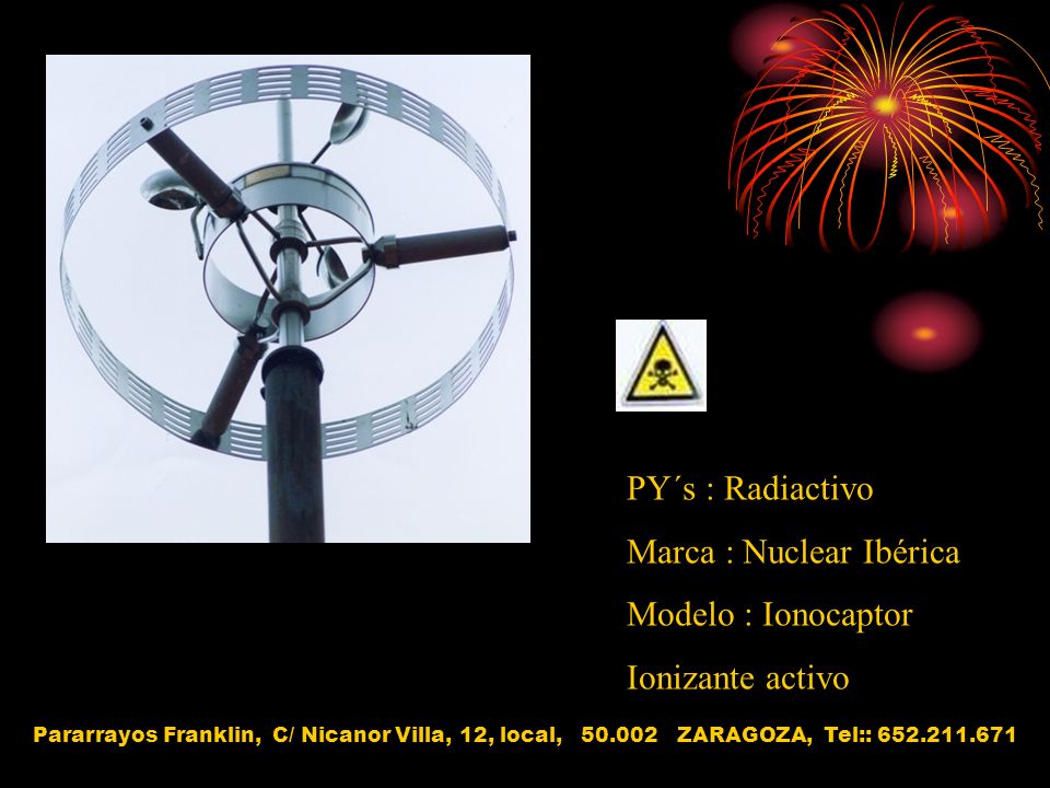 Marca : Nuclear Ibérica Modelo : Ionocaptor Ionizante activo