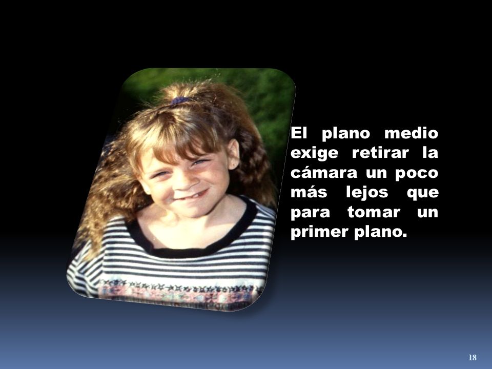 El plano medio exige retirar la cámara un poco más lejos que para tomar un primer plano.