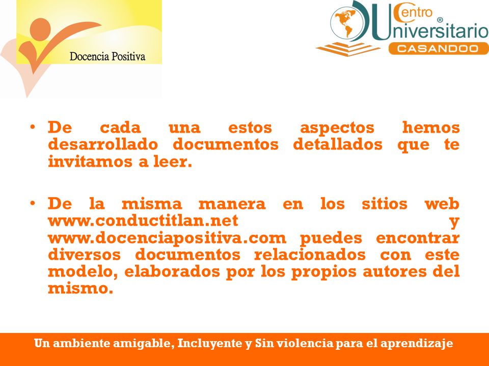 Un ambiente amigable, Incluyente y Sin violencia para el aprendizaje