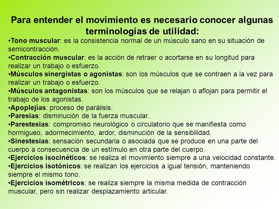 Para entender el movimiento es necesario conocer algunas terminologías de utilidad: