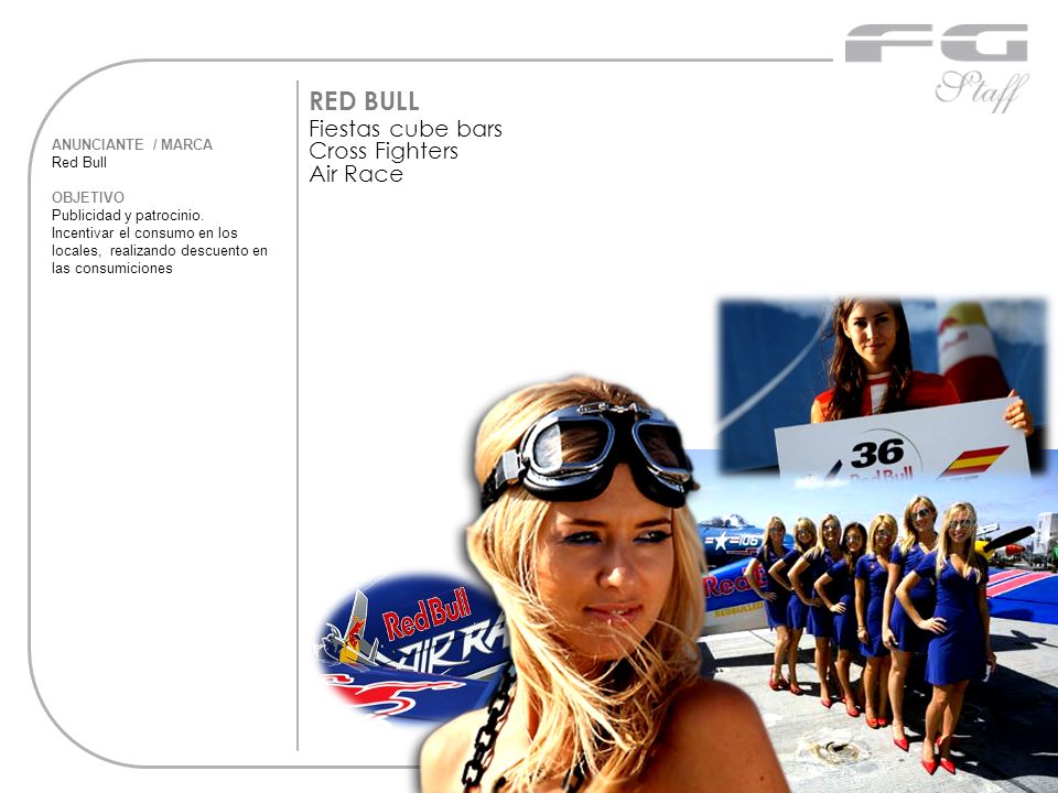 RED BULL Fiestas cube bars Cross Fighters Air Race ANUNCIANTE / MARCA