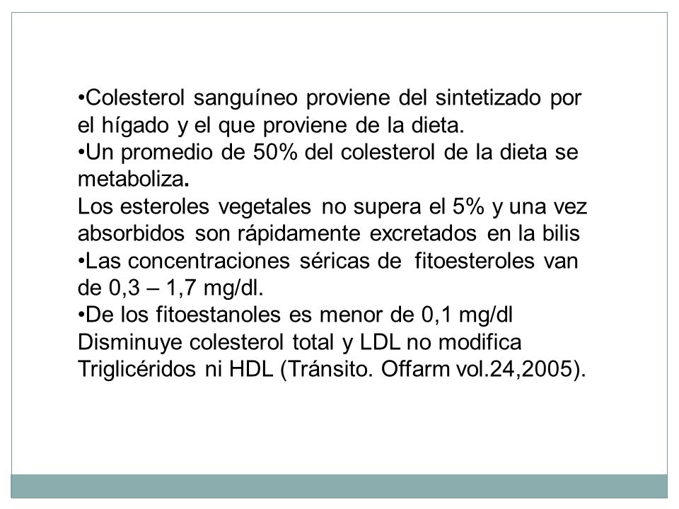 Colesterol sanguíneo proviene del sintetizado por el hígado y el que proviene de la dieta.