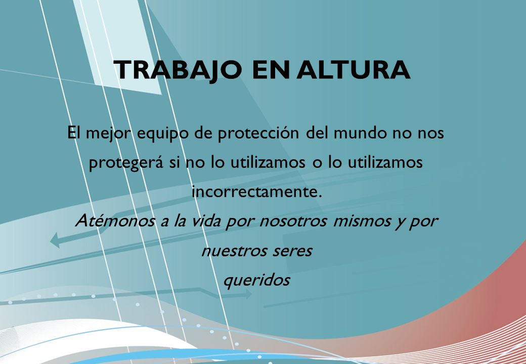 Atémonos a la vida por nosotros mismos y por nuestros seres