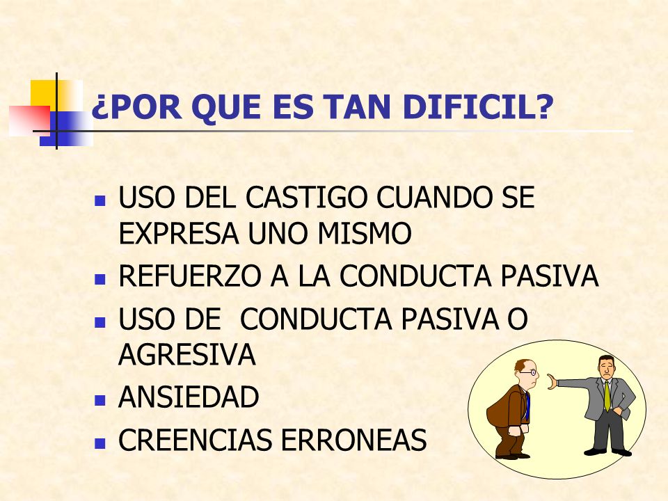 ¿POR QUE ES TAN DIFICIL USO DEL CASTIGO CUANDO SE EXPRESA UNO MISMO