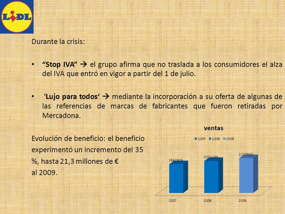 Durante la crisis: Stop IVA  el grupo afirma que no traslada a los consumidores el alza del IVA que entró en vigor a partir del 1 de julio.