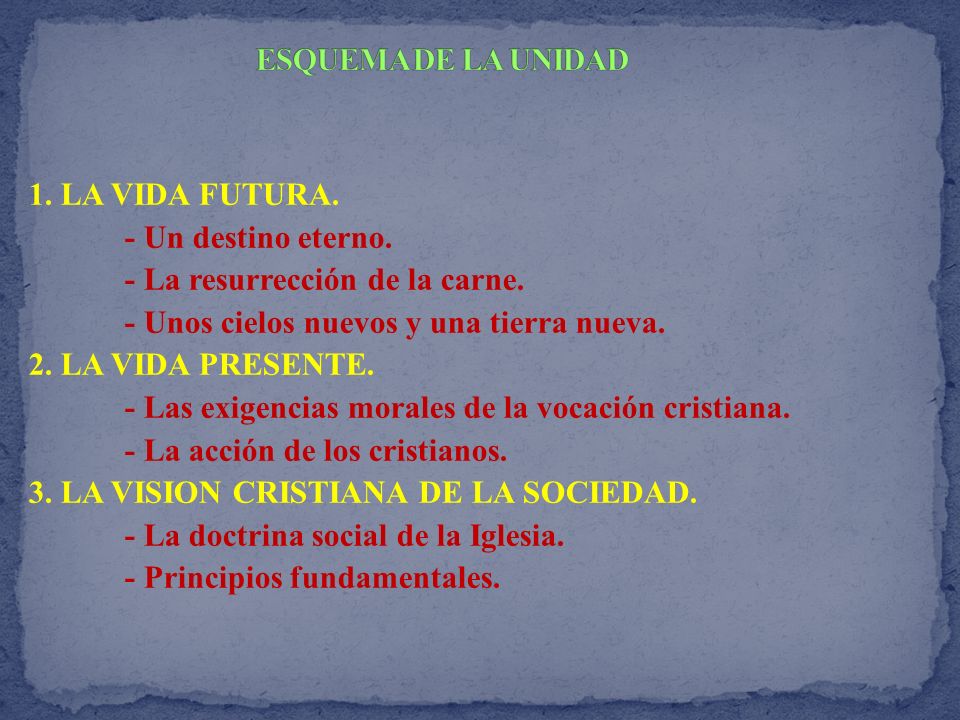ESQUEMA DE LA UNIDAD