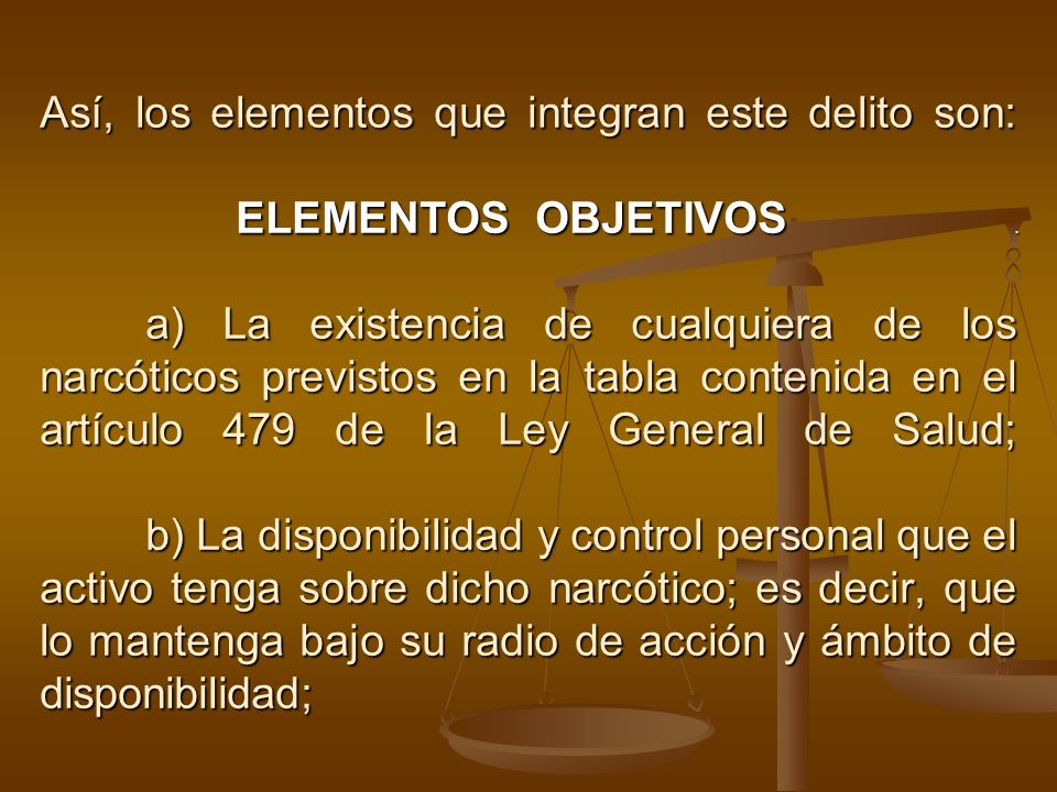 Así, los elementos que integran este delito son: ELEMENTOS OBJETIVOS