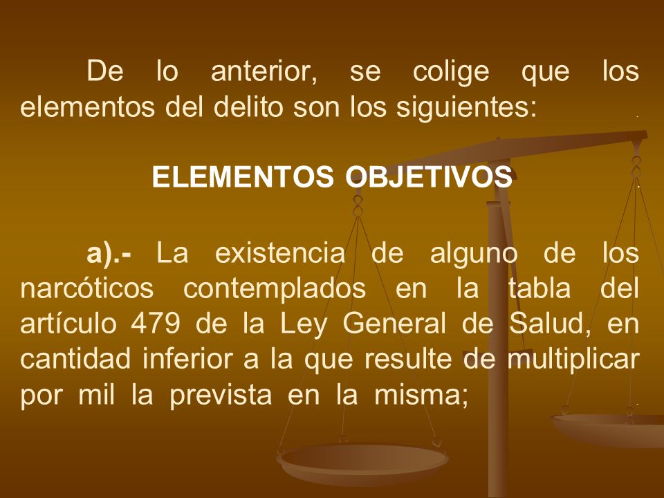 De lo anterior, se colige que los elementos del delito son los siguientes: .