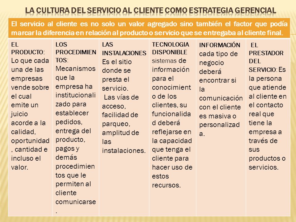 La cultura del servicio al cliente como estrategia gerencial