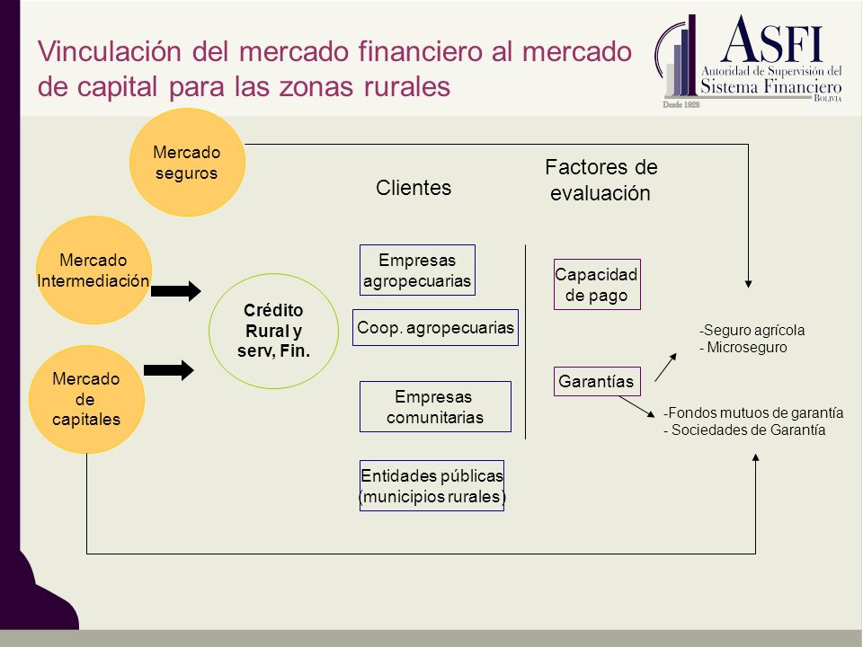 Vinculación del mercado financiero al mercado de capital para las zonas rurales
