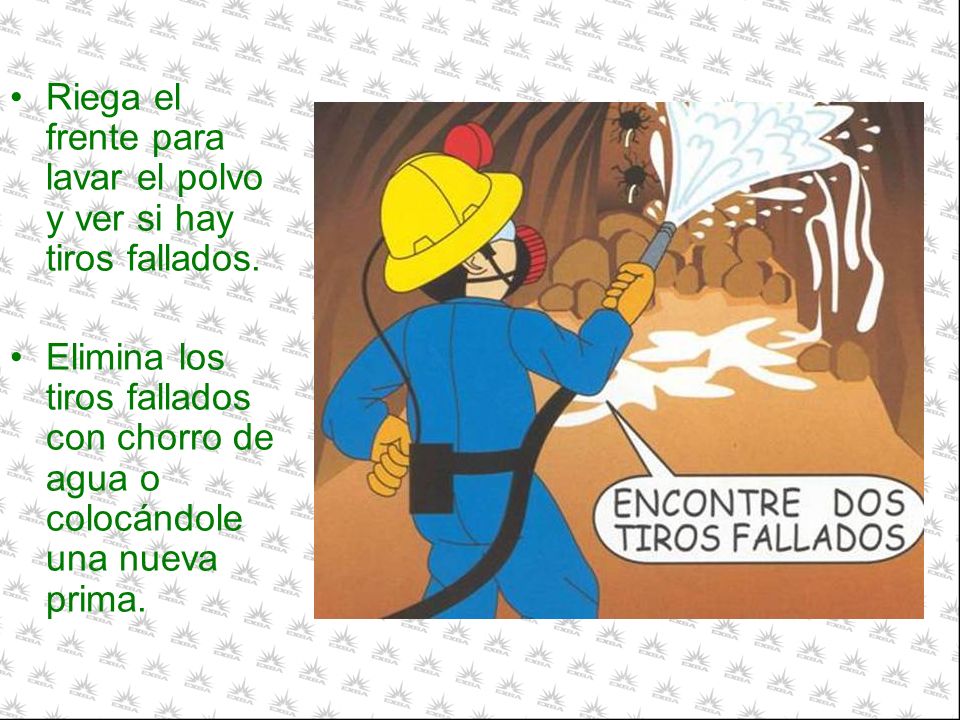 Riega el frente para lavar el polvo y ver si hay tiros fallados.