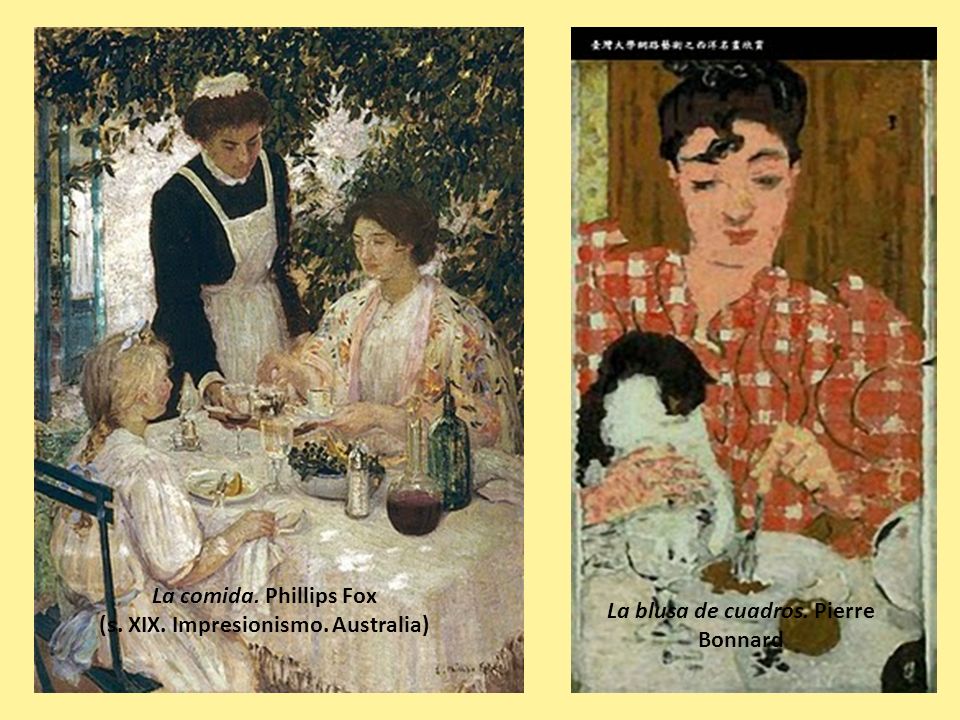 (s. XIX. Impresionismo. Australia) La blusa de cuadros. Pierre Bonnard