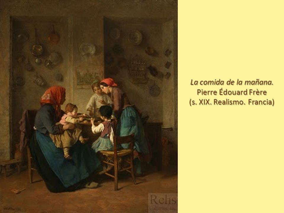 La comida de la mañana. Pierre Édouard Frère (s. XIX. Realismo