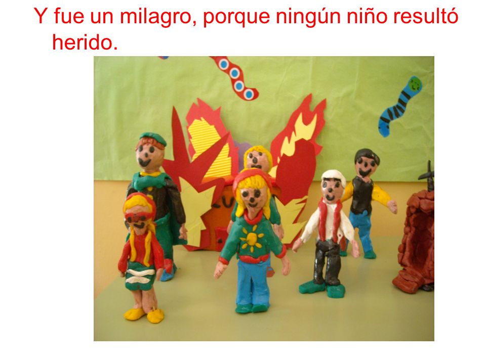 Y fue un milagro, porque ningún niño resultó herido.