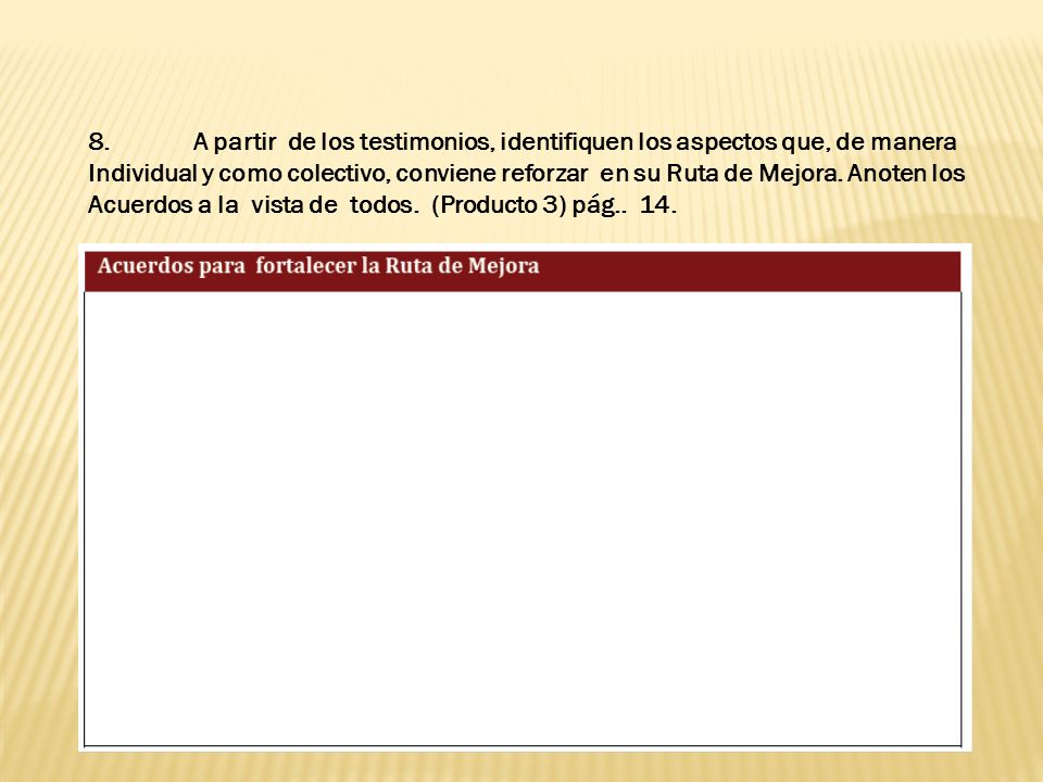 A partir de los testimonios, identifiquen los aspectos que, de manera