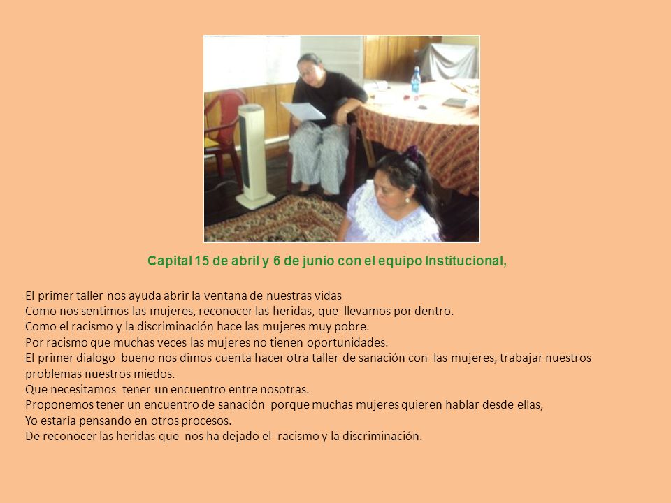 Capital 15 de abril y 6 de junio con el equipo Institucional,