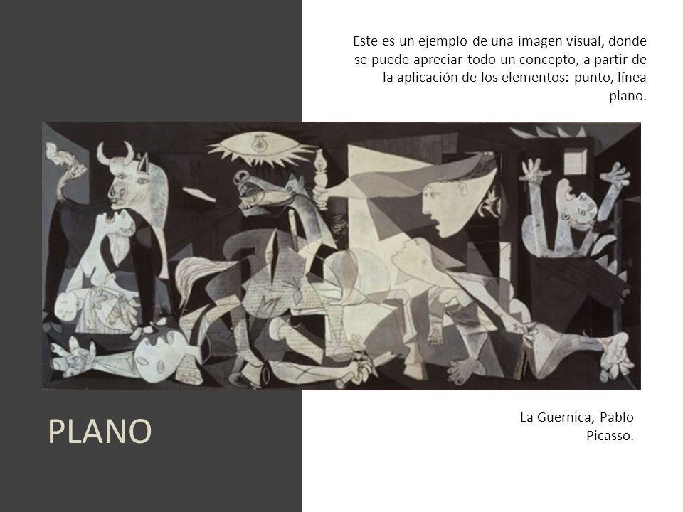 Este es un ejemplo de una imagen visual, donde se puede apreciar todo un concepto, a partir de la aplicación de los elementos: punto, línea plano.