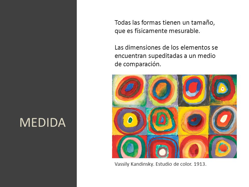 Todas las formas tienen un tamaño, que es físicamente mesurable.