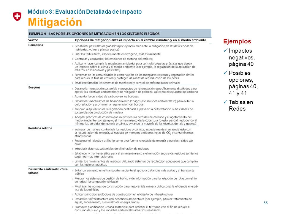 Mitigación Ejemplos Módulo 3: Evaluación Detallada de Impacto