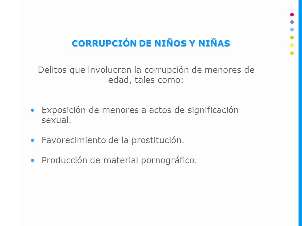 CORRUPCIÓN DE NIÑOS Y NIÑAS