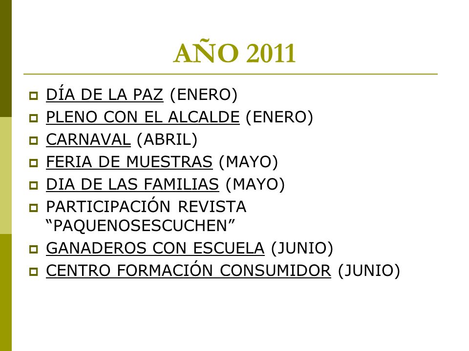 AÑO 2011 DÍA DE LA PAZ (ENERO) PLENO CON EL ALCALDE (ENERO)