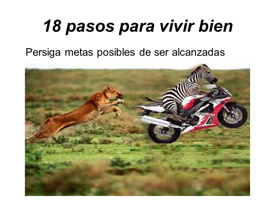 18 pasos para vivir bien Persiga metas posibles de ser alcanzadas