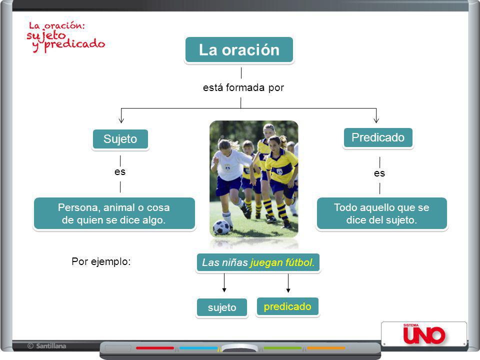La oración Predicado Sujeto está formada por es es