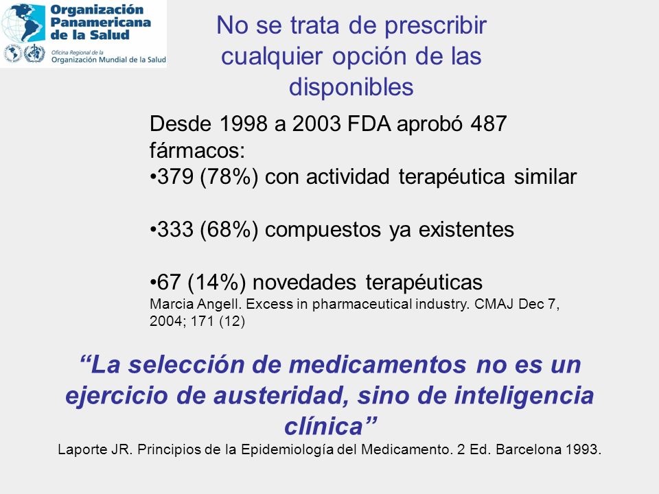 No se trata de prescribir cualquier opción de las disponibles