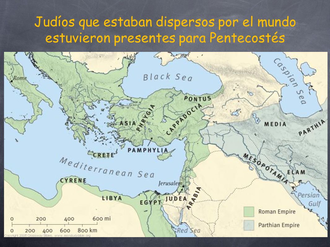 Judíos que estaban dispersos por el mundo estuvieron presentes para Pentecostés