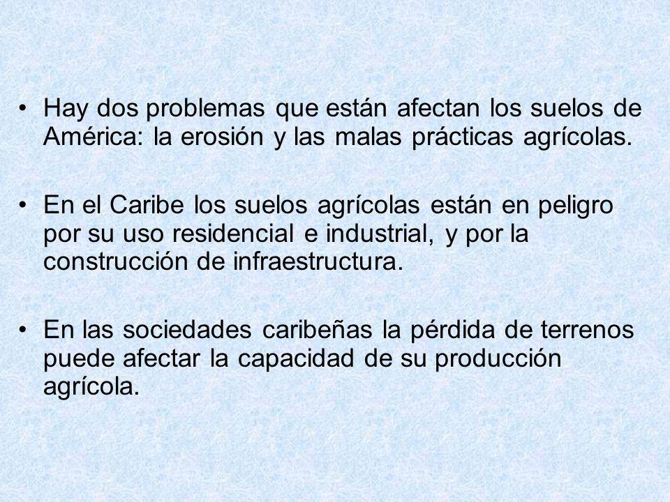 Hay dos problemas que están afectan los suelos de América: la erosión y las malas prácticas agrícolas.