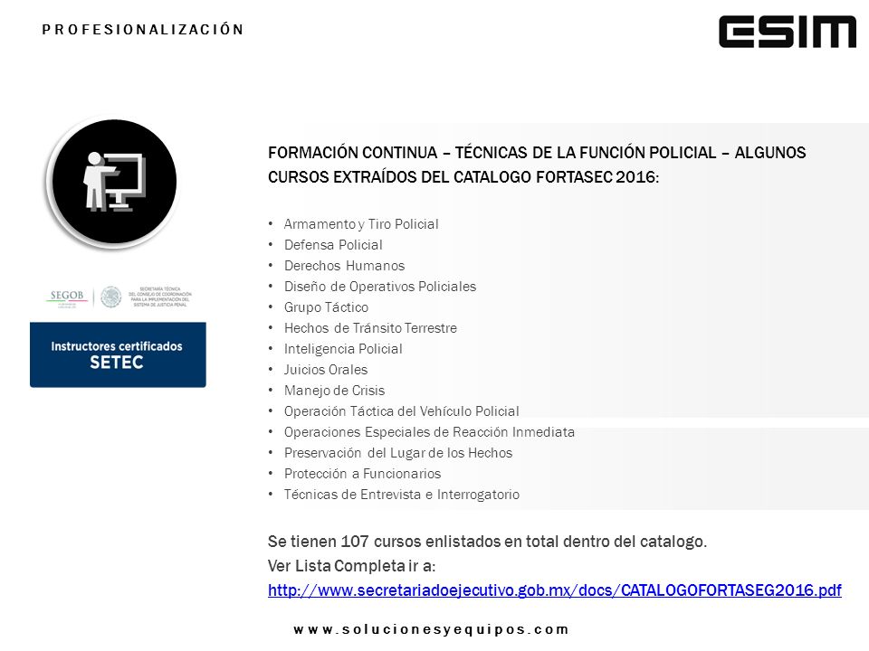 Se tienen 107 cursos enlistados en total dentro del catalogo.