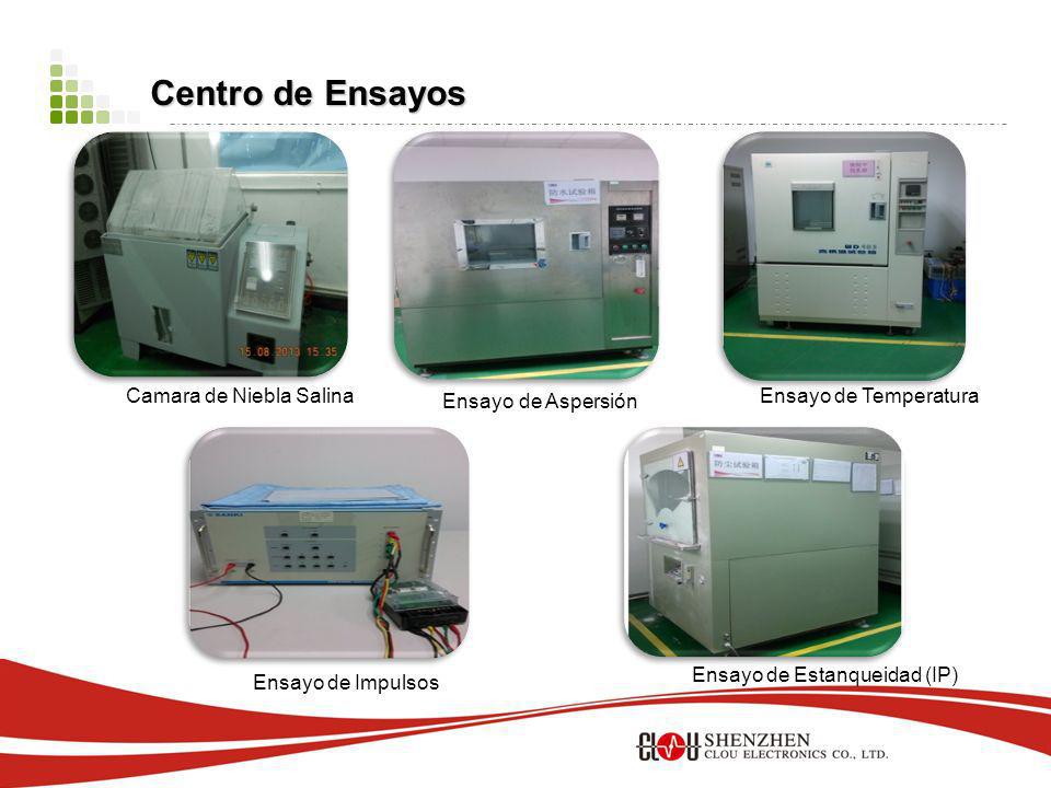 Centro de Ensayos Ensayo de Aspersión Camara de Niebla Salina