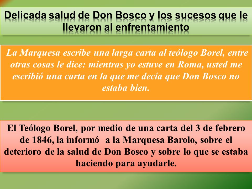 Delicada salud de Don Bosco y los sucesos que le llevaron al enfrentamiento