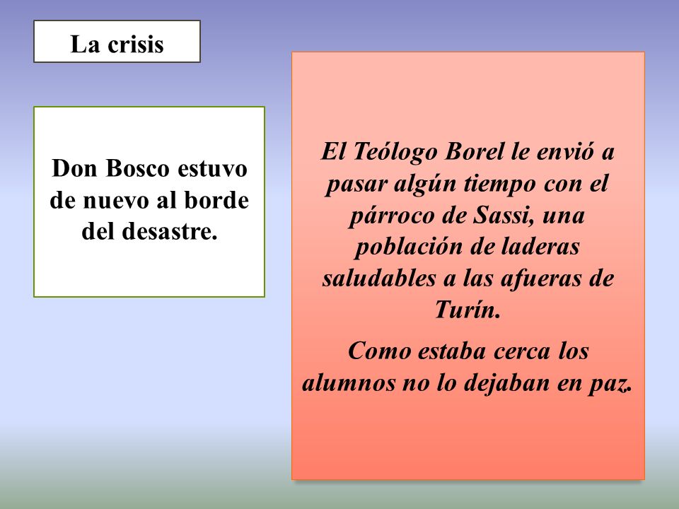 Don Bosco estuvo de nuevo al borde del desastre.