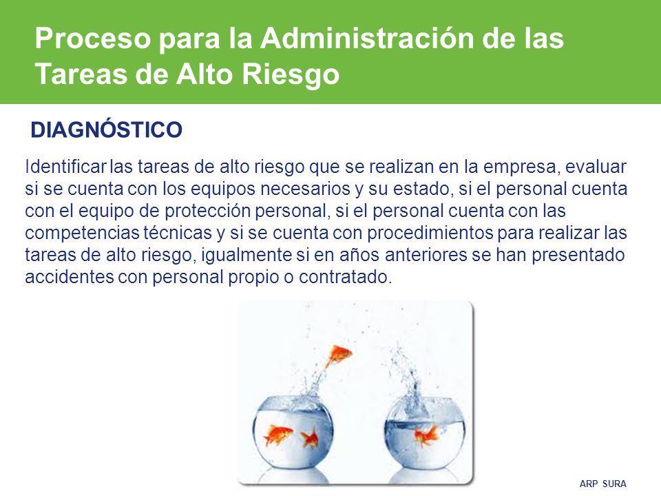Proceso para la Administración de las Tareas de Alto Riesgo