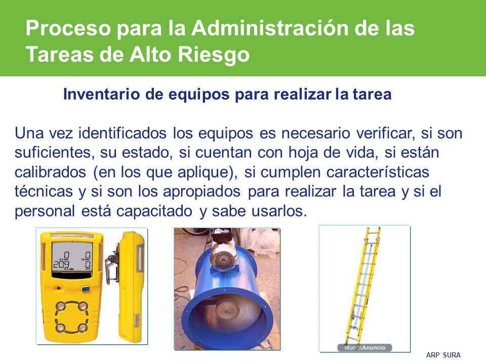 Proceso para la Administración de las Tareas de Alto Riesgo