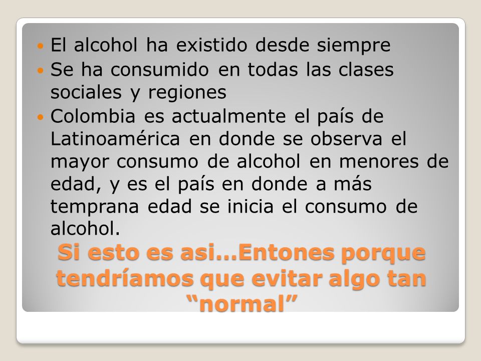 Si esto es asi…Entones porque tendríamos que evitar algo tan normal