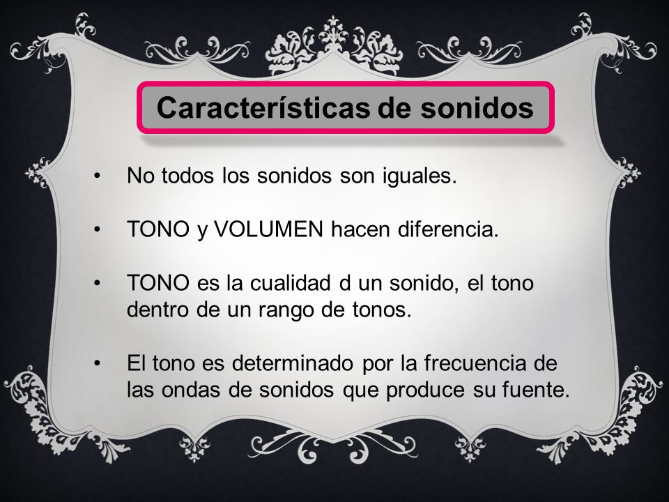 Características de sonidos