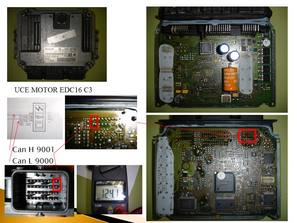 UCE MOTOR EDC16 C3 Can H 9001 Can L 9000