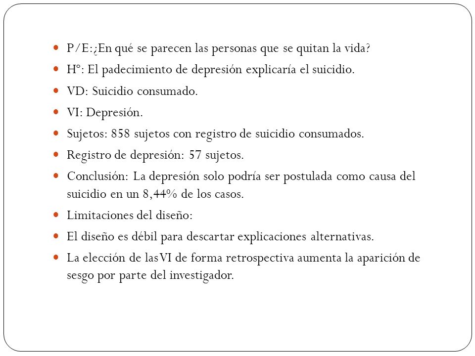P/E:¿En qué se parecen las personas que se quitan la vida