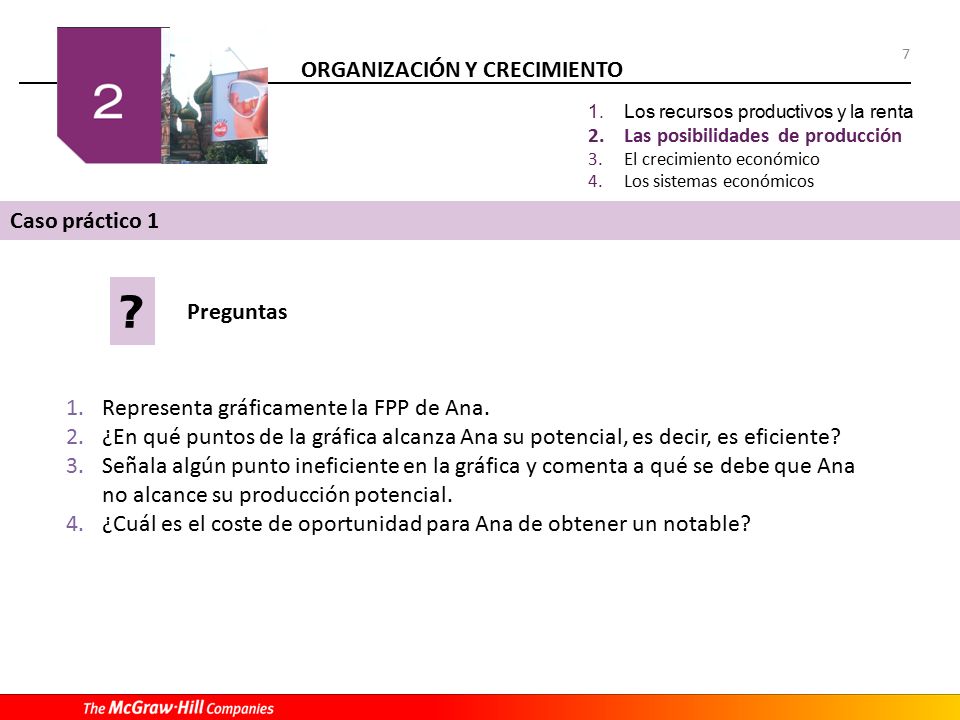 Caso práctico 1 Preguntas Representa gráficamente la FPP de Ana.