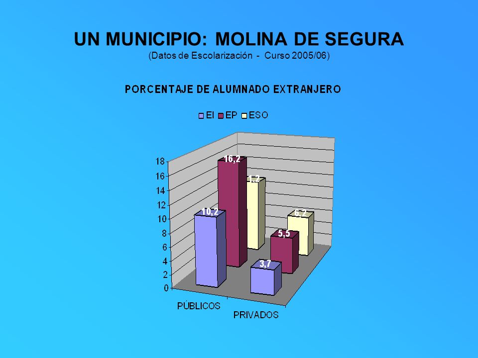 UN MUNICIPIO: MOLINA DE SEGURA (Datos de Escolarización - Curso 2005/06)