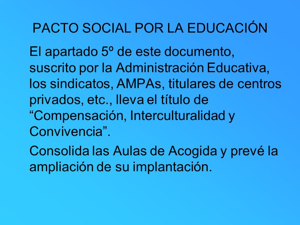 PACTO SOCIAL POR LA EDUCACIÓN