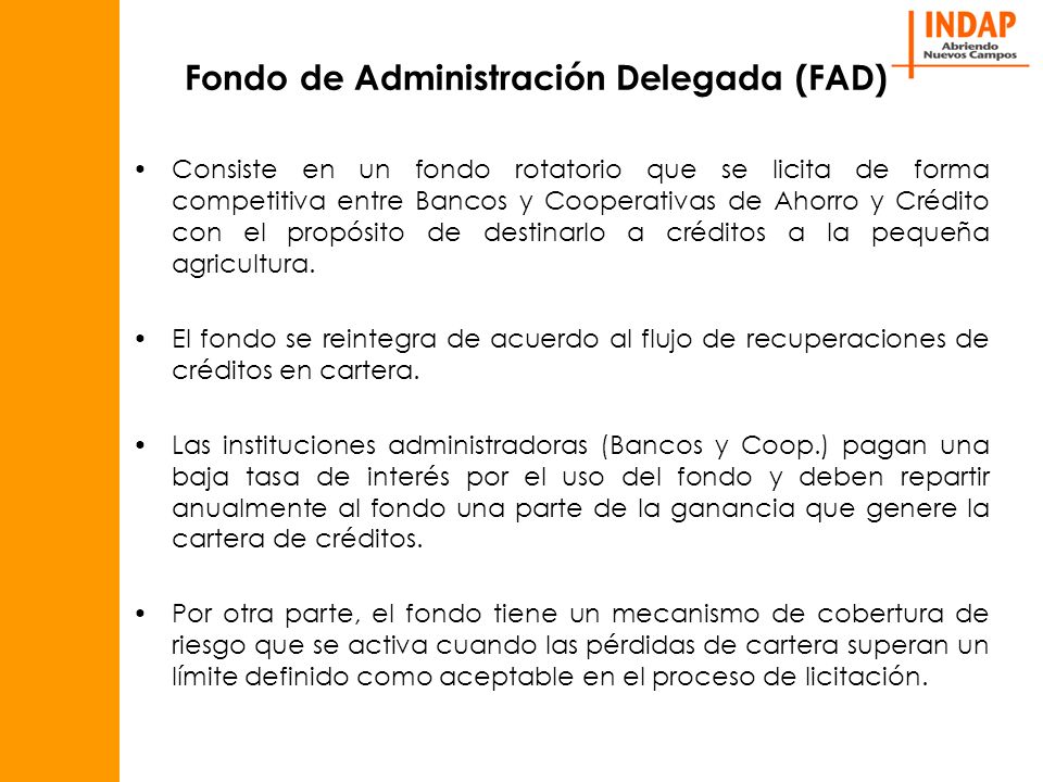 Fondo de Administración Delegada (FAD)